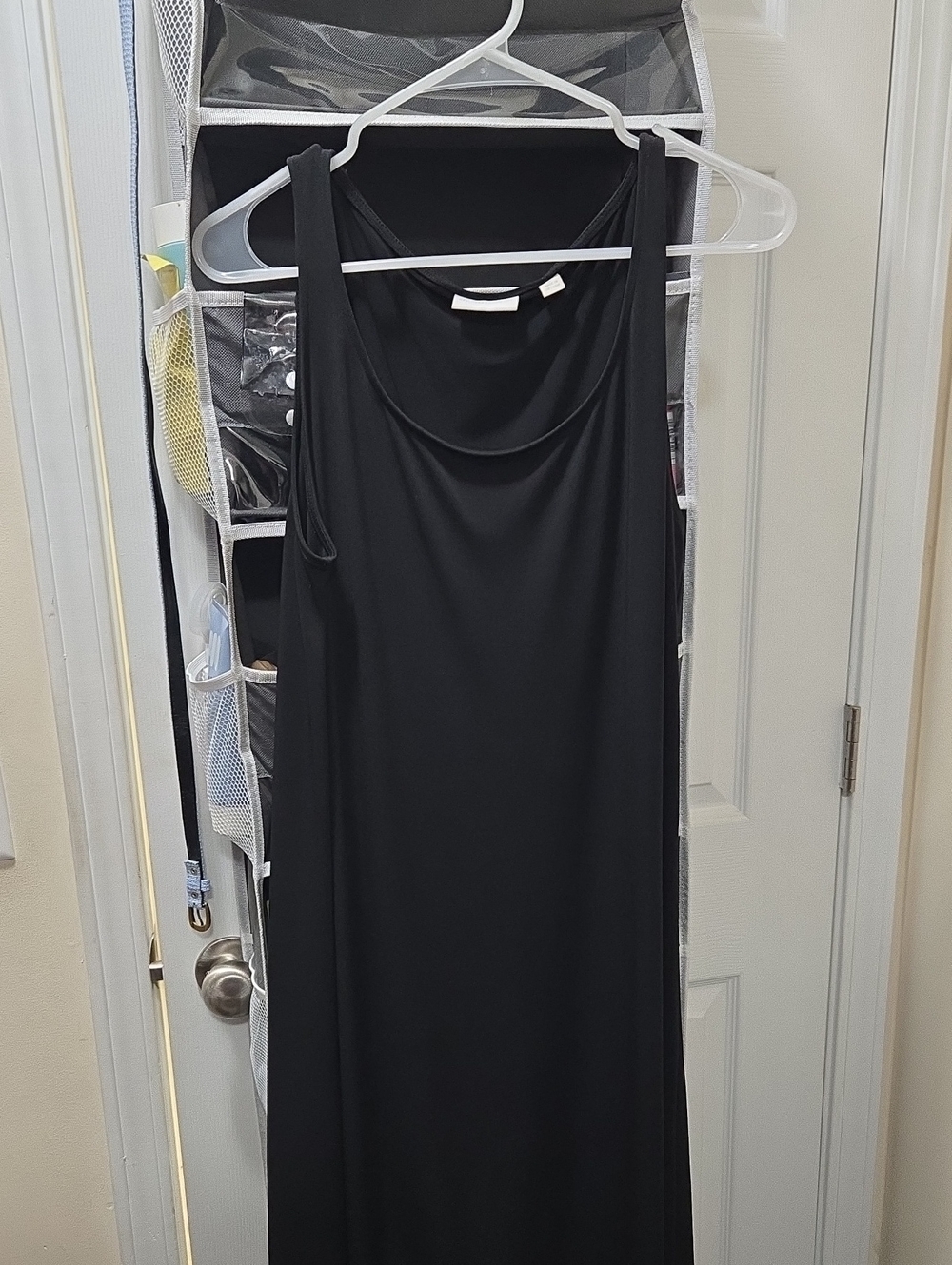 New York & Company Black Sleeveless Maxi Dress